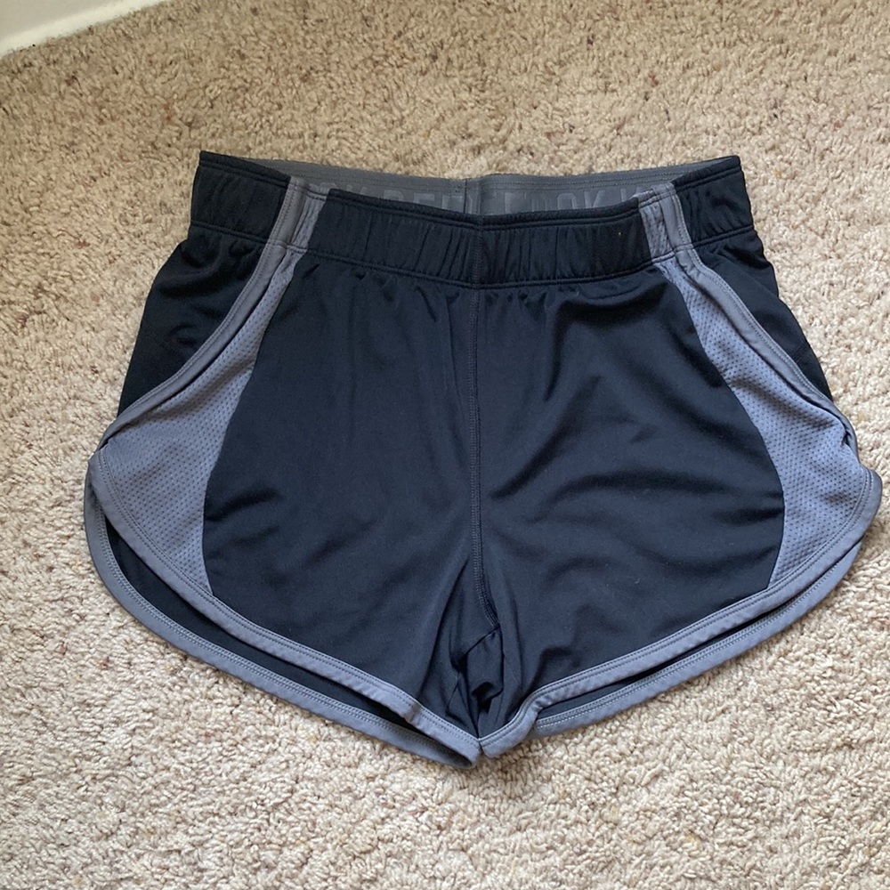 Vintage Reebok Play Dry Black White Athletic Gym Running Shorts, Small